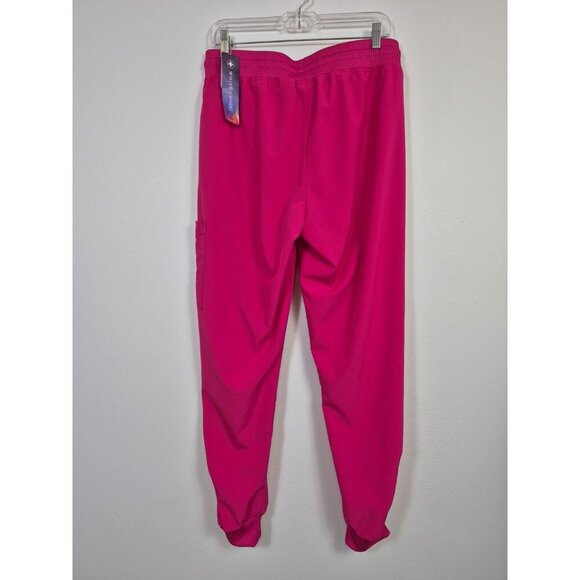 WHITECROSS FIT Women's Lg NWT 2 Piece Scrub Set Pants & Jacket Fuchsia Stretch - Picture 4 of 16